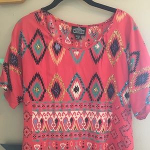 Aztec print top
